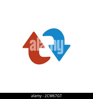 Pfeile nach oben und unten , Sync Pfeile, Stock Vektor Illustration isoliert Stock Vektor