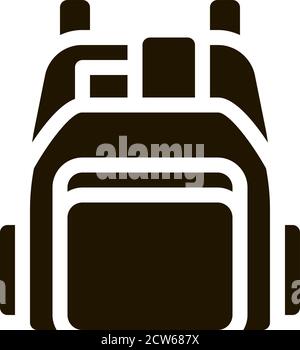 Human Shop Backpack Icon Vektor Glyphe Illustration Stock Vektor