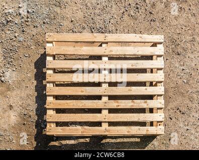 Begasierte und wärmebehandelte Transport Holzpalette Stockfoto