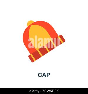 Cap-Symbol. Einfaches Element aus der Herbstkollektion. Creative Cap Icon für Webdesign, Vorlagen, Infografiken und vieles mehr Stock Vektor