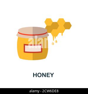 Honigsymbol. Einfaches Element aus der Herbstkollektion. Creative Honey Icon für Web-Design, Vorlagen, Infografiken und vieles mehr Stock Vektor