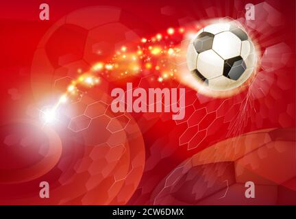 Fußball Ball Abstrakt Rot Hintergrund Stock Vektor