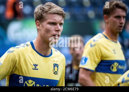 Broendby, Dänemark. September 2020. Sigurd Rosted (4) von Broendby, WENN während der 3F Superliga-Spiel zwischen Broendby IF und AC Horsens im Broendby Stadion in Broendby gesehen. (Foto Kredit: Gonzales Foto/Alamy Live News Stockfoto