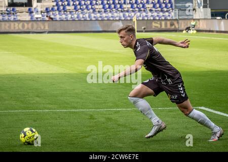 Broendby, Dänemark. September 2020. Casper Tengstedt (17) von AC Horsens gesehen während der 3F Superliga Spiel zwischen Broendby IF und AC Horsens im Broendby Stadion in Broendby. (Foto Kredit: Gonzales Foto/Alamy Live News Stockfoto