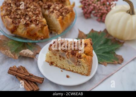 Süße hausgemachte Vanillebirne Pie Stockfoto