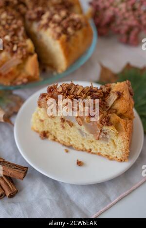 Süße hausgemachte Vanillebirne Pie Stockfoto