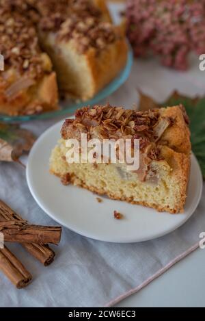 Süße hausgemachte Vanillebirne Pie Stockfoto