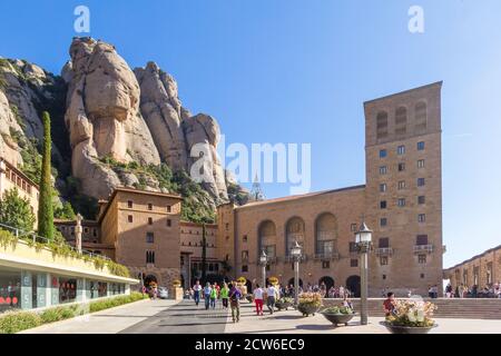 Die Abtei von Sta Maria in Montserrat, Barcelona, Spanien Stockfoto