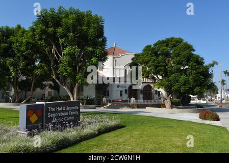 SANTA ANA, KALIFORNIEN - 23. SEPTEMBER 2020: Segerstrom Music Hall in der Orange County School of the Arts. Stockfoto