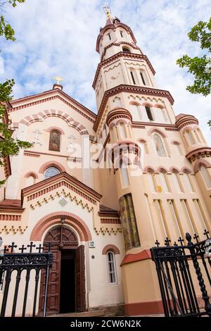 Šv. Nikolajaus cerkvė, Nikolaikirche, Altstadt, Vilnius, Litauen Stockfoto