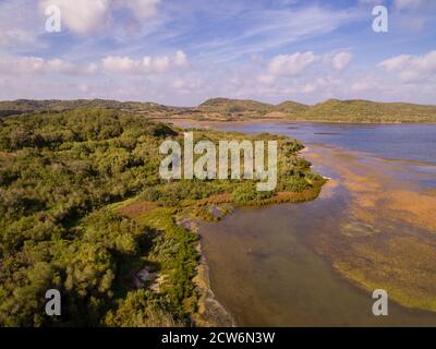 Parque Natural de s'Albufera des Grau, Menorca, Balearen, Spanien Stockfoto