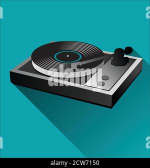 Vinyl Schallplatte Retro Banner Stock Vektor