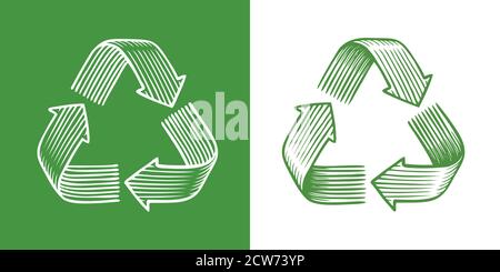 Recycling-Symbol. Wiederverwendung, Recycling Pfeile, Ökologie Konzept Stock Vektor
