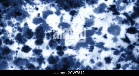 Krawatte Farbstoff Shibori-Muster. Aquarell handbemalt ornamental Indigo blau marine farbige Elemente auf weißem Hintergrund. Aquarell abstrakte Textur. Stockfoto