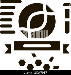 Chemie Fächer Graduierung Symbol Vektor Glyphe Illustration Stock Vektor