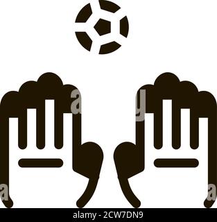 Torwart Fängt Ball Symbol Illustration Stock Vektor