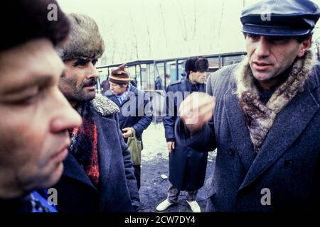 Die aserbaidschanische Bande, Moskau, Gemeinschaft unabhängiger Staaten, CEI, 1992 Stockfoto