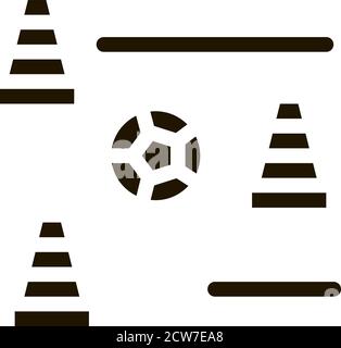 Symbol Ball Und Trainingskegel Abbildung Stock Vektor