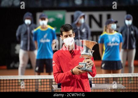 Roma 09/21/2020, Novak Djokovic gewinnt International BNL Tennis Tournament Stockfoto