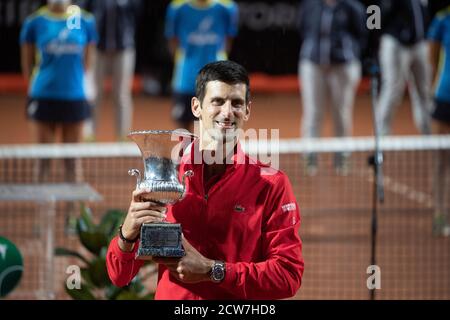 Roma 09/21/2020, Novak Djokovic gewinnt International BNL Tennis Tournament Stockfoto