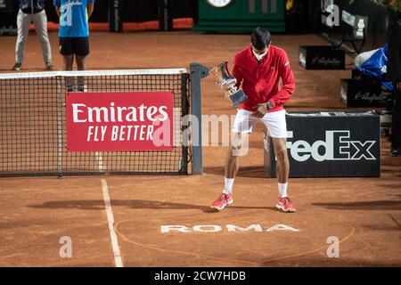 Roma 09/21/2020, Novak Djokovic gewinnt International BNL Tennis Tournament Stockfoto