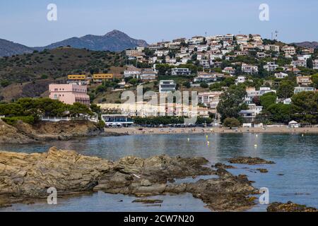 Grifeu Strand in Llanca, Costa Brava, Katalonien, Spanien Stockfoto