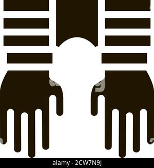 Criminal Hands In Irons Icon Illustration Stock Vektor