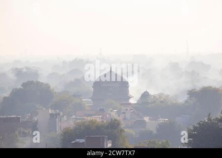 Indien, Madhya Pradesh, Gwalior, Blick auf das Grab von Ghaus Mohammed Stockfoto