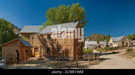 Historische Gebäude in Silver City Geisterstadt in Owyhee Mountains, Idaho, USA Stockfoto