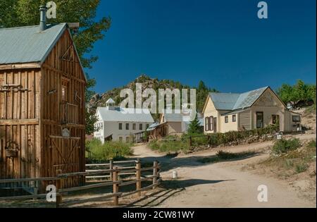 Historische Gebäude in Silver City Geisterstadt in Owyhee Mountains, Idaho, USA Stockfoto