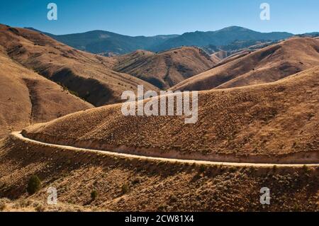 Straße nach Silver City in Owyhee Mountains, Idaho, USA Stockfoto