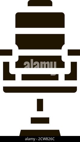 Barber Shop Sessel Ikone Illustration Stock Vektor