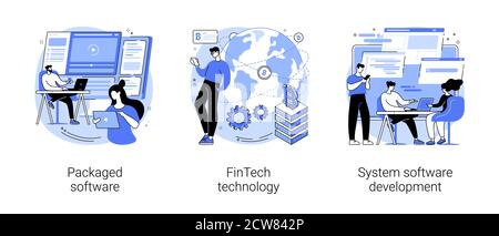 Business-Anwendungen abstrakte Konzept Vektor-Illustrationen. Stock Vektor