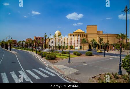 Blick auf das Gebäude des Theatre Royal in Marrakesch, Marokko. Stockfoto