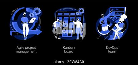 Software-Entwicklung Firma abstraktes Konzept Vektor Illustrationen. Stock Vektor