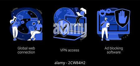 Network Access abstrakte Konzept Vektor-Illustrationen. Stock Vektor