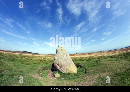 Der Cop Stone, stehender Stein in der Nähe von Helton, Cumbria Stockfoto