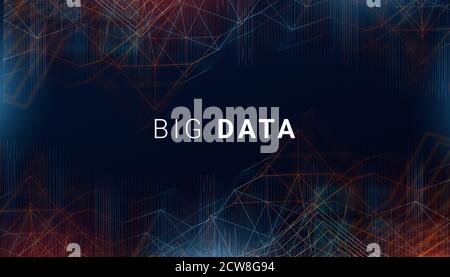 Big-Data-Konzept. Kreative Illustration Mit Bunten Geometrischen Elementen Über Dunklem Hintergrund Stockfoto