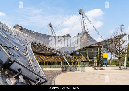 München, Bayern / Deutschland - 17. September 2020: Blick auf den historischen Olympiasaal in München Stockfoto