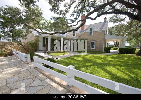 Stonewall, TX 28. August 2008: Hundert Jahre nach der Geburt von Präsident Lyndon Baines Johnson, wurde die Familienranch am Ufer des Pedernales River, damals bekannt als Texas White House, für Wanderungen eröffnet. ©Bob Daemmrich Stockfoto