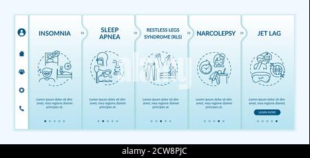 Vorlage für „Insomnia Onboarding“-Vektor Stock Vektor