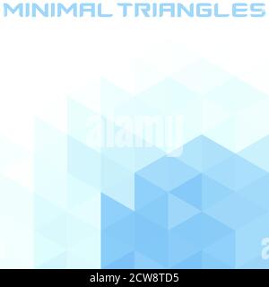 Abstrakter minimaler Hintergrund mit hellblauen Dreiecken. Einfaches VWCTOR Grafikmuster Stock Vektor
