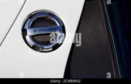 Porsche 918 Spyder E-Power Tankdeckel Stockfoto