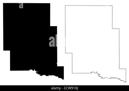 Marshall County, Mississippi (US County, Vereinigte Staaten von Amerika, USA, USA, US) Kartenvektordarstellung, Scribble Skizze Marshall Karte Stock Vektor