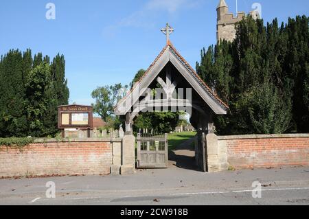 Lych Gate, Great Horwood, Buckinghamshire Stockfoto