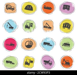 Industrielle einfach Symbole Stock Vektor