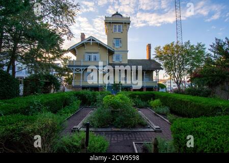 Das historische Hereford Lighthouse wurde im viktorianischen Stil in Wildwood gebaut New Jersey Stockfoto