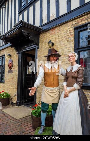 Oliver Cromwells Haus in Ely Cambridgeshire, Familienhaus von Oliver Cromwell, Teile stammen aus dem Jahr 1215. Jetzt beherbergt Ely Tourist Information Centre. Stockfoto