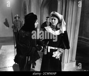 LAURENCE OLIVIER ANDREW CRUICKSHANK und JOHN GIELGUD in RICHARD III 1955 Regisseur LAURENCE OLIVIER spielen William Shakespeare Musik William Walton Produzenten Laurence Olivier und Alexander Korda L.O.P. / London Film Productions Stockfoto