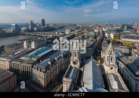 Blick auf London von der St Paul's Cathedral, London, Großbritannien Stockfoto